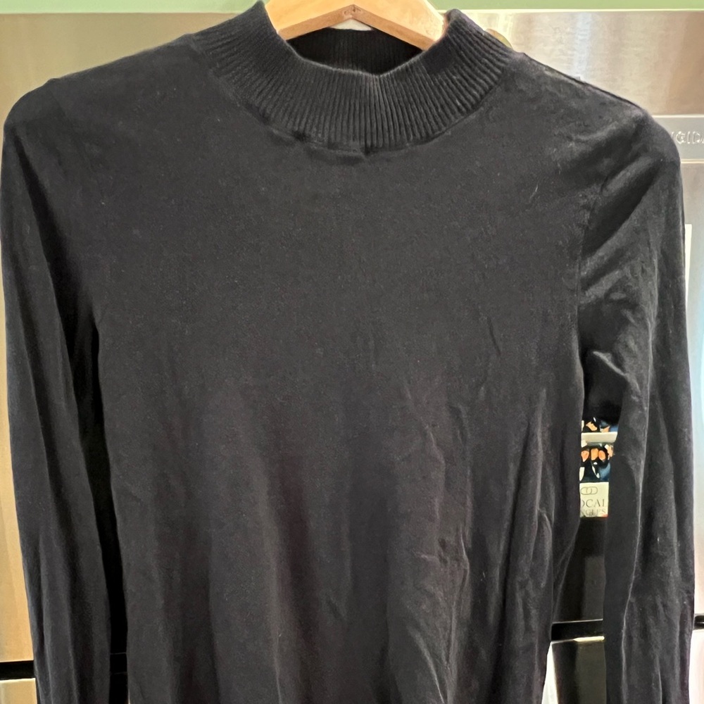 Enza Costa Men's Black Crewneck Sweater